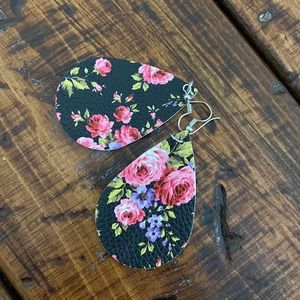 New Floral Leather Earrings